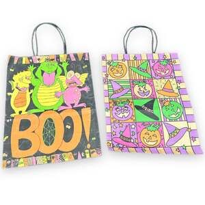 Vintage 2000 Halloween gift bags – neon quirky designs